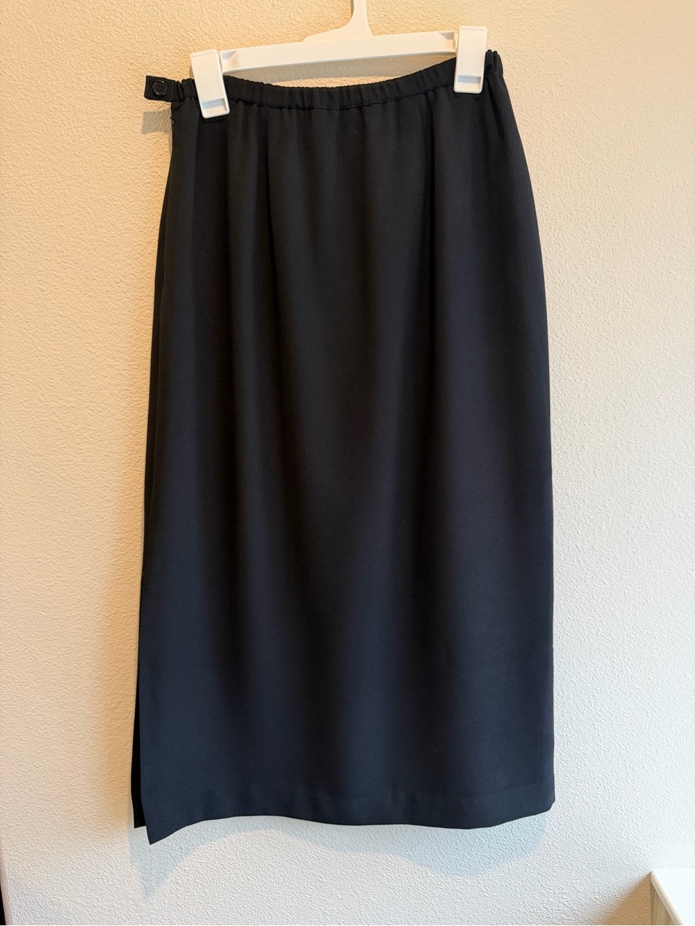 Karen Scott Black Midi Skirt with Side Slit